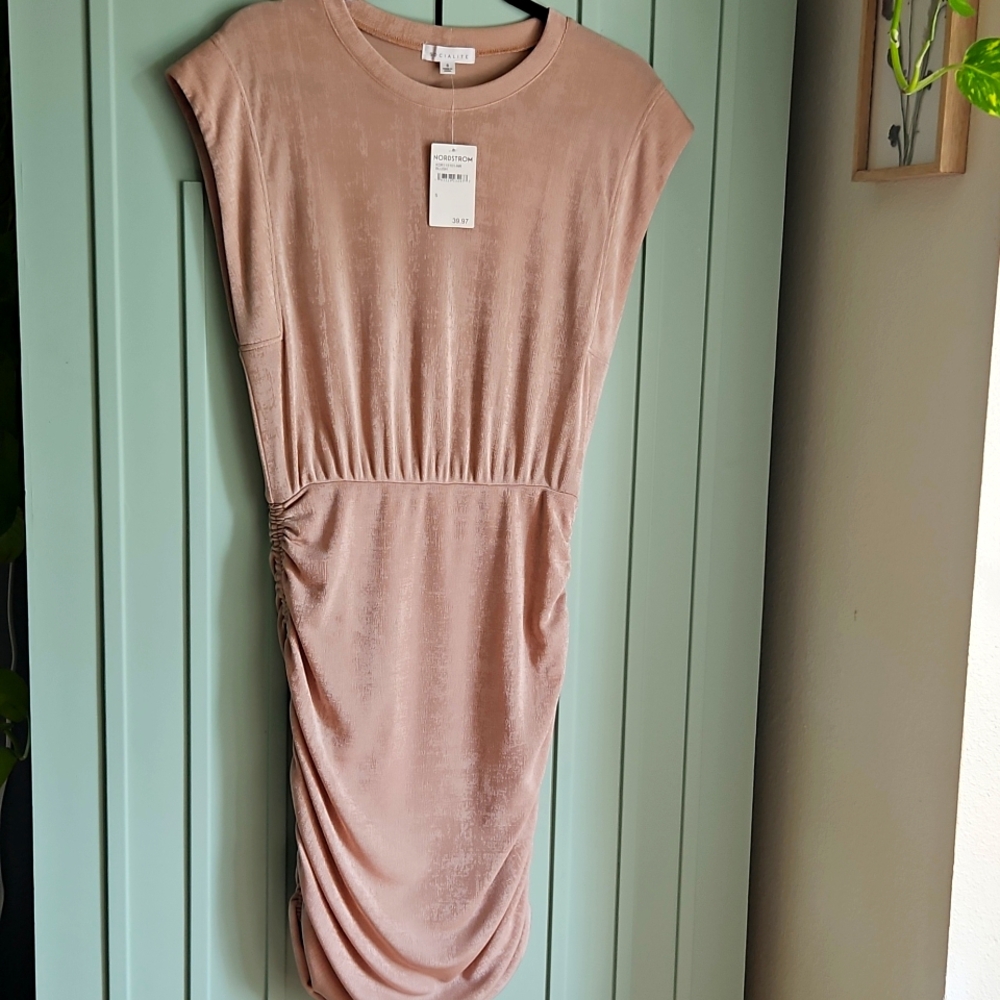 Socialite Tan Midi Dress